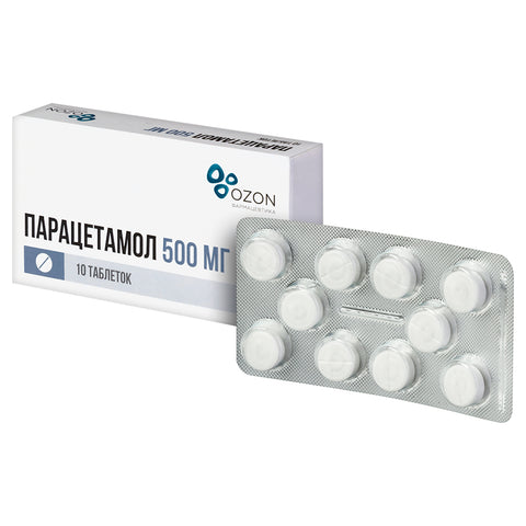 Paracetamol tablets 500mg, 10 count