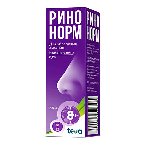 Rinonorm nasal spray dosed 0.1% bottle with dispenser 20 ml
