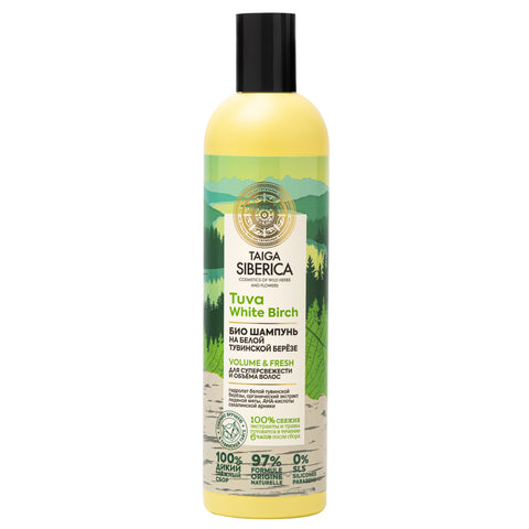 Volume & Fresh Organic Hair Shampoo "For super freshness and hair volume" Natura Siberica, Taiga Siberica